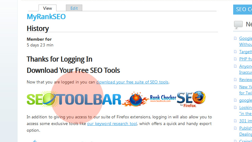 select seo toolbar